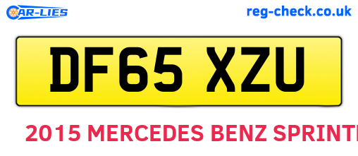DF65XZU are the vehicle registration plates.