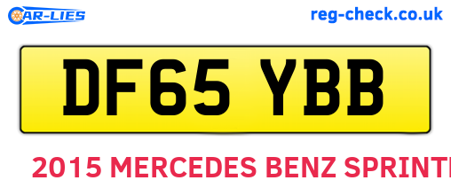 DF65YBB are the vehicle registration plates.