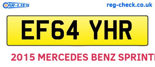 EF64YHR are the vehicle registration plates.