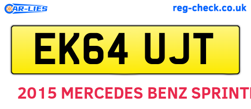 EK64UJT are the vehicle registration plates.