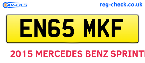 EN65MKF are the vehicle registration plates.