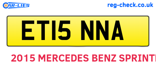 ET15NNA are the vehicle registration plates.