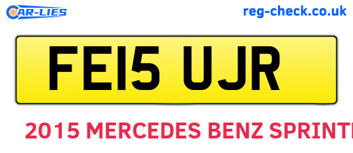 FE15UJR are the vehicle registration plates.