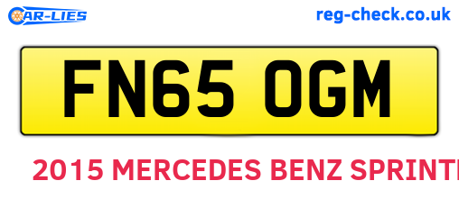 FN65OGM are the vehicle registration plates.