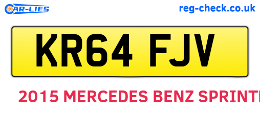 KR64FJV are the vehicle registration plates.