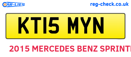 KT15MYN are the vehicle registration plates.