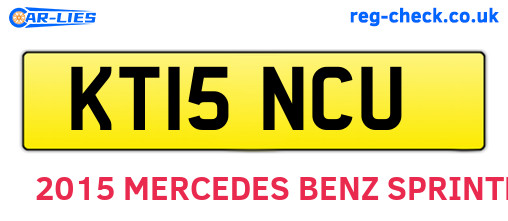 KT15NCU are the vehicle registration plates.