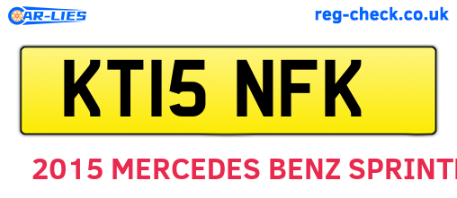 KT15NFK are the vehicle registration plates.