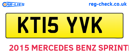 KT15YVK are the vehicle registration plates.