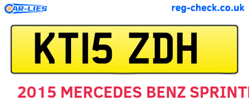 KT15ZDH are the vehicle registration plates.
