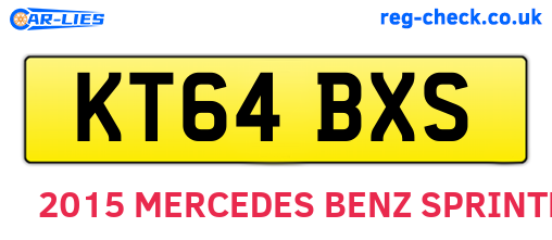 KT64BXS are the vehicle registration plates.