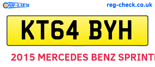 KT64BYH are the vehicle registration plates.