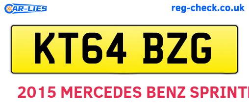 KT64BZG are the vehicle registration plates.