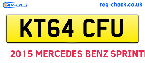 KT64CFU are the vehicle registration plates.