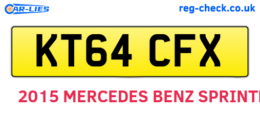 KT64CFX are the vehicle registration plates.