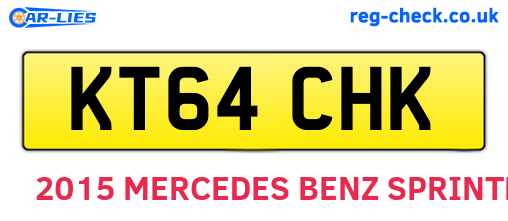 KT64CHK are the vehicle registration plates.