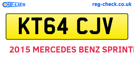 KT64CJV are the vehicle registration plates.