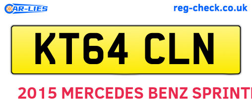 KT64CLN are the vehicle registration plates.