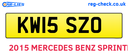 KW15SZO are the vehicle registration plates.