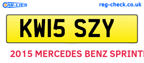 KW15SZY are the vehicle registration plates.