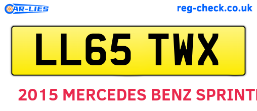LL65TWX are the vehicle registration plates.