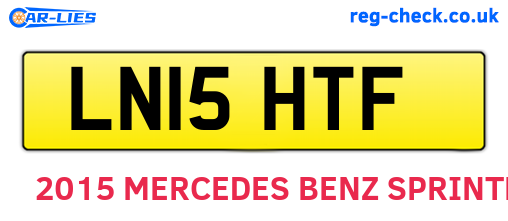 LN15HTF are the vehicle registration plates.
