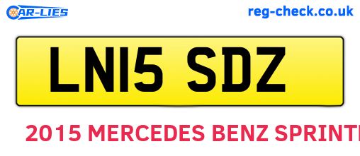 LN15SDZ are the vehicle registration plates.