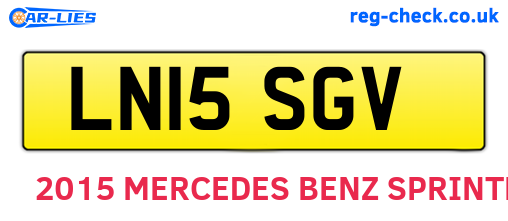 LN15SGV are the vehicle registration plates.