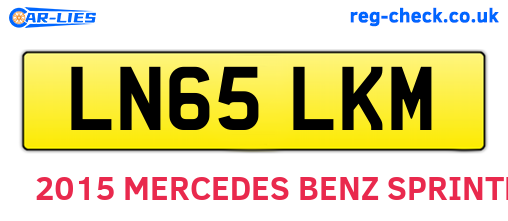 LN65LKM are the vehicle registration plates.