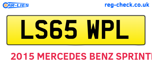 LS65WPL are the vehicle registration plates.
