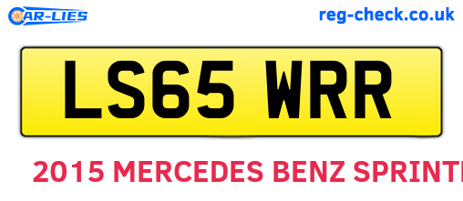 LS65WRR are the vehicle registration plates.