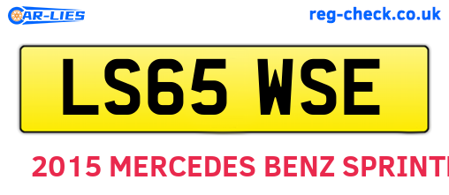 LS65WSE are the vehicle registration plates.