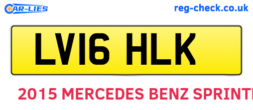 LV16HLK are the vehicle registration plates.
