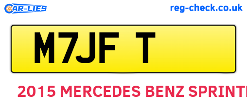 M7JFT are the vehicle registration plates.