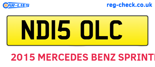 ND15OLC are the vehicle registration plates.