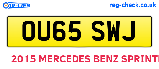 OU65SWJ are the vehicle registration plates.