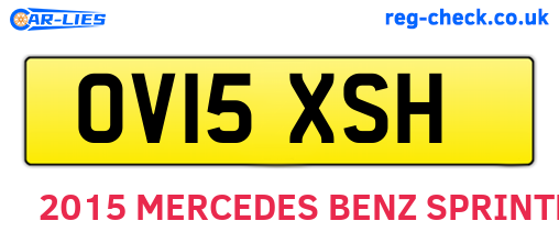 OV15XSH are the vehicle registration plates.