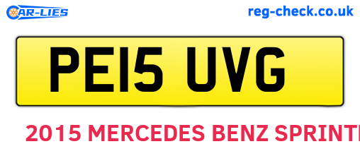 PE15UVG are the vehicle registration plates.