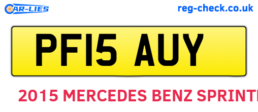 PF15AUY are the vehicle registration plates.