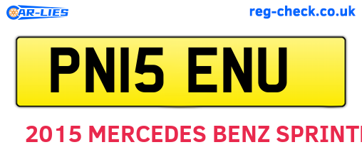 PN15ENU are the vehicle registration plates.