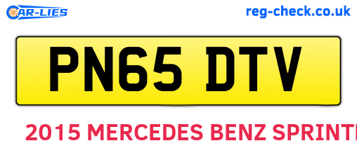 PN65DTV are the vehicle registration plates.