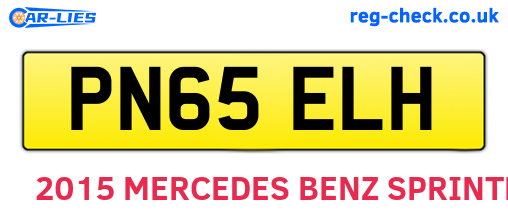 PN65ELH are the vehicle registration plates.