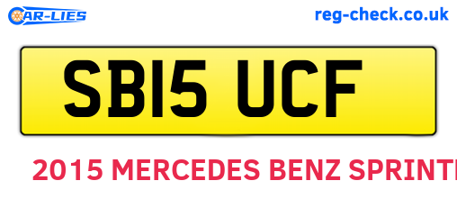SB15UCF are the vehicle registration plates.