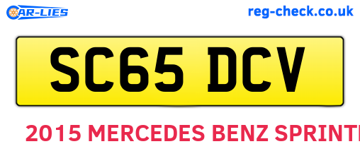 SC65DCV are the vehicle registration plates.