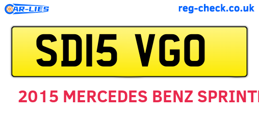 SD15VGO are the vehicle registration plates.