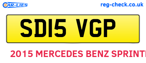 SD15VGP are the vehicle registration plates.