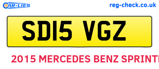 SD15VGZ are the vehicle registration plates.