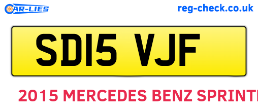 SD15VJF are the vehicle registration plates.