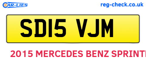 SD15VJM are the vehicle registration plates.