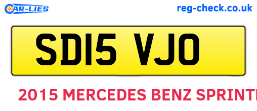 SD15VJO are the vehicle registration plates.